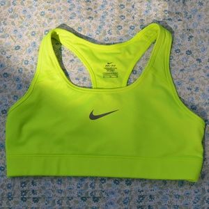 Nike Dri-Fit Sports Bra Volt Yellow Size Medium #3
